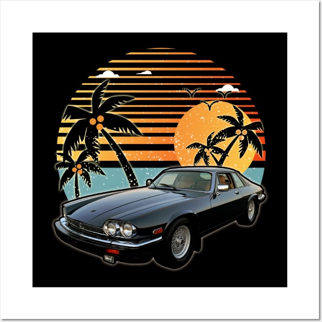 Jaguar XJS 1989 car sunset Wall Art by JocelynnBaxter